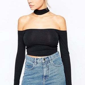 American Apparel Choker Crop Top